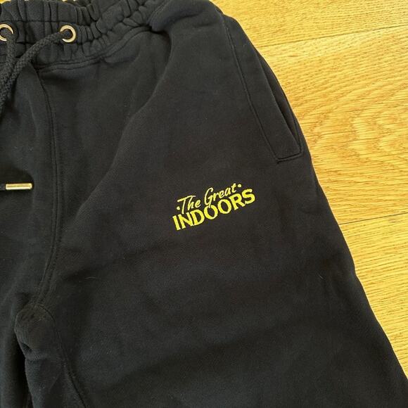 Sadire - Great Indoors Sweatpants in Midnight Black with Yellow Writing - Picture 5 of 5